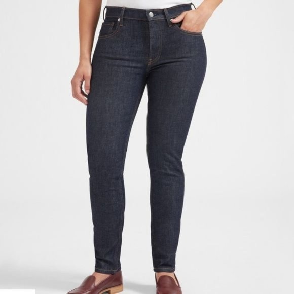 Everlane | The Mid Rise Skinny Jean Dark Indigo 27 - Picture 7 of 9